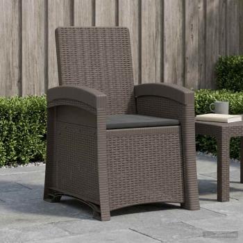 ARDEBO.de - Liegesessel Garten Rattan-Optik Hellgrau und Anthrazit PP
