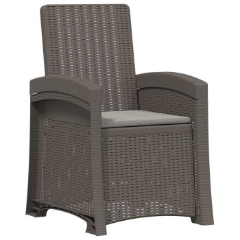 Liegesessel Garten Rattan-Optik Hellgrau PP