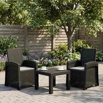 ARDEBO.de - Liegesessel Garten Rattan-Optik 2 stk. Anthrazit und Hellgrau