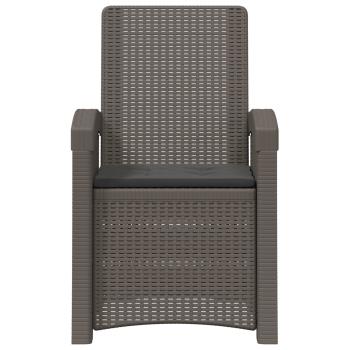 Liegesessel Garten Rattan-Optik 2 stk. Hellgrau und Anthrazit