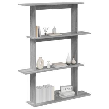 Wandregal Grau Sonoma 100 x 20 x 126 cm Holzwerkstoff
