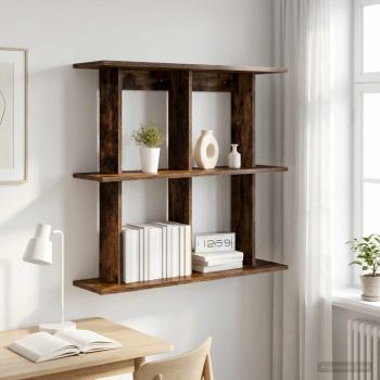 ARDEBO.de - Wandregal Wandhalterung Raucheiche 80 x 20 x 75 cm
