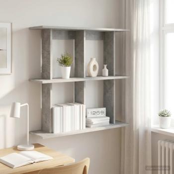 ARDEBO.de - Wandregal Wandhalterung Betongrau 100 x 20 x 75 cm