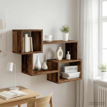 ARDEBO.de - Schwebendes Regal Wandhalterung Altholz 87 x 20 x 55 cm