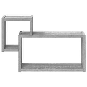 Wandregal Wandhalterung Grau Sonoma 55 x 15 x 35 cm