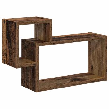 Wandregal Wandhalterung Altholz 55 x 15 x 35 cm Holzwerkstoff