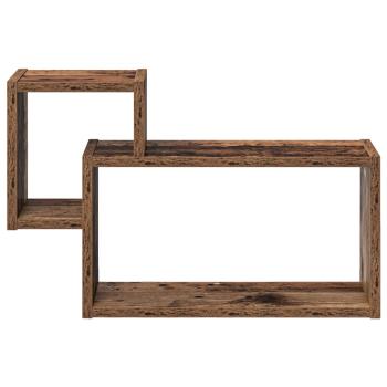 Wandregal Wandhalterung Altholz 55 x 15 x 35 cm Holzwerkstoff