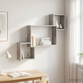ARDEBO.de - Wandregal Wandhalterung Betongrau 91,5 x 15 x 76 cm