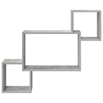 Wandregal Wandhalterung Betongrau 91,5 x 15 x 76 cm