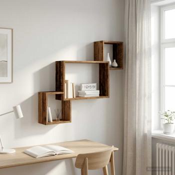 ARDEBO.de - Wandregal Wandhalterung Altholz 91,5 x 15 x 76 cm Holzwerkstoff