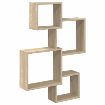 Wandwürfelregale Wandhalterung Sonoma-Eiche 64 x 13,5 x 91,5 cm