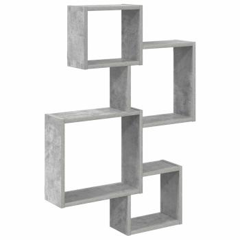 Wandwürfelregale Wandhalterung Betongrau 64 x 13,5 x 91,5 cm