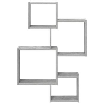 Wandwürfelregale Wandhalterung Betongrau 64 x 13,5 x 91,5 cm