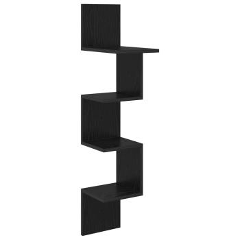 Wandregal Wandhalterung Schwarze Eiche 32 x 21 x 107 cm