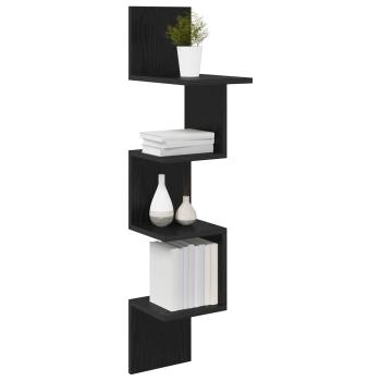 Wandregal Wandhalterung Schwarze Eiche 32 x 21 x 107 cm