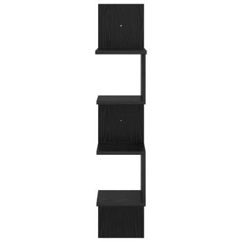 Wandregal Wandhalterung Schwarze Eiche 32 x 21 x 107 cm