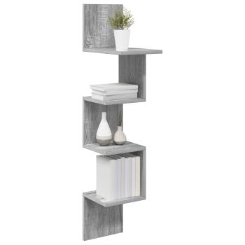 Wandregal Wandhalterung Grau Sonoma 32 x 21 x 107 cm