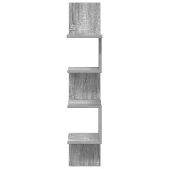 Wandregal Wandhalterung Grau Sonoma 32 x 21 x 107 cm