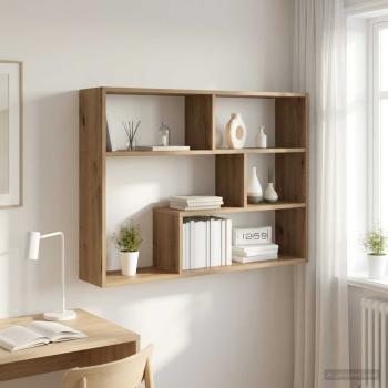 ARDEBO.de - Wandregal Wandhalterung Artisan-Eiche 95 x 20 x 69,5 cm