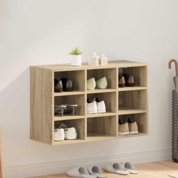 ARDEBO.de - Schuhschrank 77,5 x 30 x 51 cm Holzwerkstoff Sonoma-Eiche