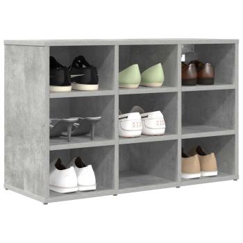 Schuhschrank 77,5 x 30 x 51 cm Holzwerkstoff Betongrau