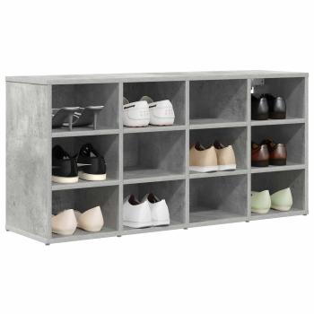 Schuhschrank 103 x 30 x 51 cm Holzwerkstoff Betongrau