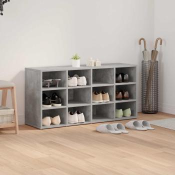 Schuhschrank 103 x 30 x 51 cm Holzwerkstoff Betongrau