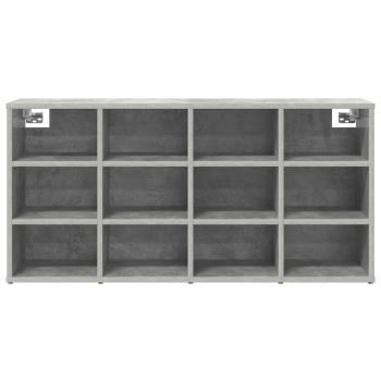 Schuhschrank 103 x 30 x 51 cm Holzwerkstoff Betongrau