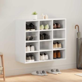 ARDEBO.de - Schuhschrank 77,5 x 30 x 67 cm Holzwerkstoff Weiß