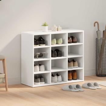 Schuhschrank 77,5 x 30 x 67 cm Holzwerkstoff Weiß