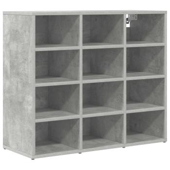 Schuhschrank 77,5 x 30 x 67 cm Holzwerkstoff Betongrau
