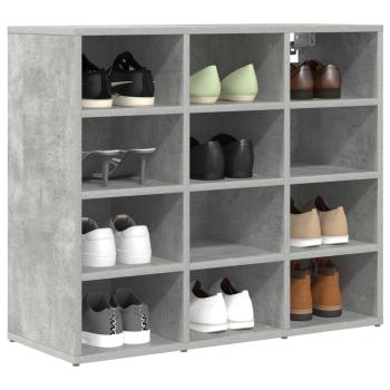 Schuhschrank 77,5 x 30 x 67 cm Holzwerkstoff Betongrau