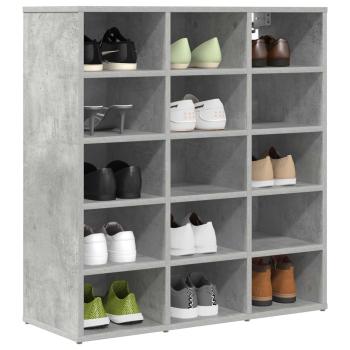 Schuhschrank 77,5 x 30 x 83,5 cm Holzwerkstoff Betongrau