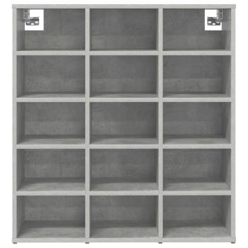 Schuhschrank 77,5 x 30 x 83,5 cm Holzwerkstoff Betongrau