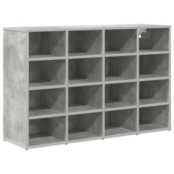 Schuhschrank 103 x 30 x 67 cm Holzwerkstoff Betongrau