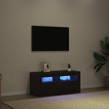 TV-Schränk 90 x 35 x 40 cm Schwarz Eichen-Optik Holzwerkstoff