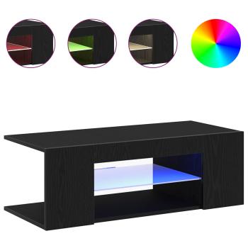 TV-Schränk 90 x 39 x 30 cm Schwarz Eichen-Optik Holzwerkstoff