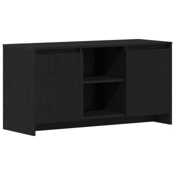 TV-Schränk 102 x 37,5 x 52,5 cm Schwarz Eichen-Optik
