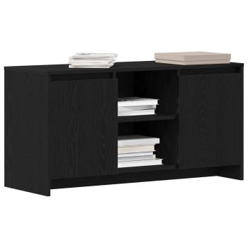 TV-Schränk 102 x 37,5 x 52,5 cm Schwarz Eichen-Optik