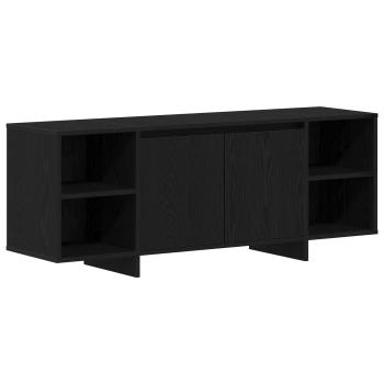 TV-Schränk 130 x 35 x 50 cm Schwarz Eichen-Optik Holzwerkstoff