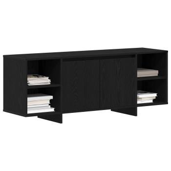 TV-Schränk 130 x 35 x 50 cm Schwarz Eichen-Optik Holzwerkstoff