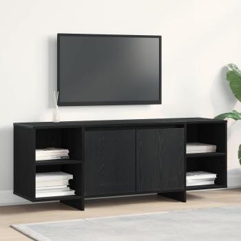 TV-Schränk 130 x 35 x 50 cm Schwarz Eichen-Optik Holzwerkstoff