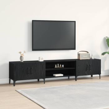 ARDEBO.de - TV-Schränk 180 x 31,5 x 40 cm Schwarz Eichen-Optik