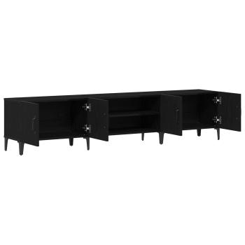 TV-Schränk 180 x 31,5 x 40 cm Schwarz Eichen-Optik