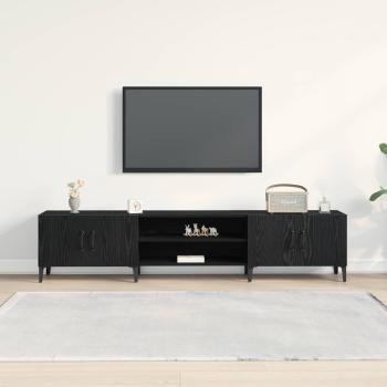 TV-Schränk 180 x 31,5 x 40 cm Schwarz Eichen-Optik