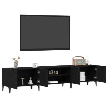 TV-Schränk 180 x 31,5 x 40 cm Schwarz Eichen-Optik