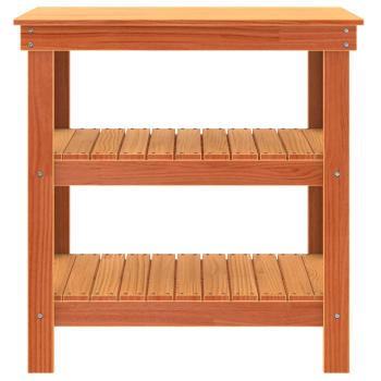 Werkbank mit Regal 78,5 x 50 x 80 cm Massives Kiefernholz