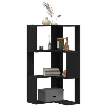Bücherregal 3 Ebenen 50 x 50 x 102 cm Schwarz Eichen-Optik