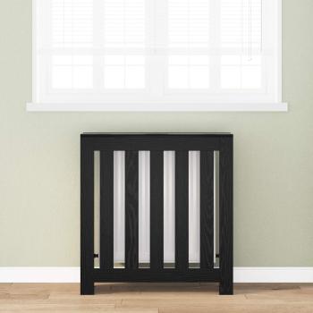 ARDEBO.de - Heizkörperabdeckung Schwarz Eichen-Optik 78 x 20 x 82 cm