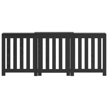 Heizkörperabdeckung Schwarz Eichen-Optik 205 x 21,5 x 83,5 cm